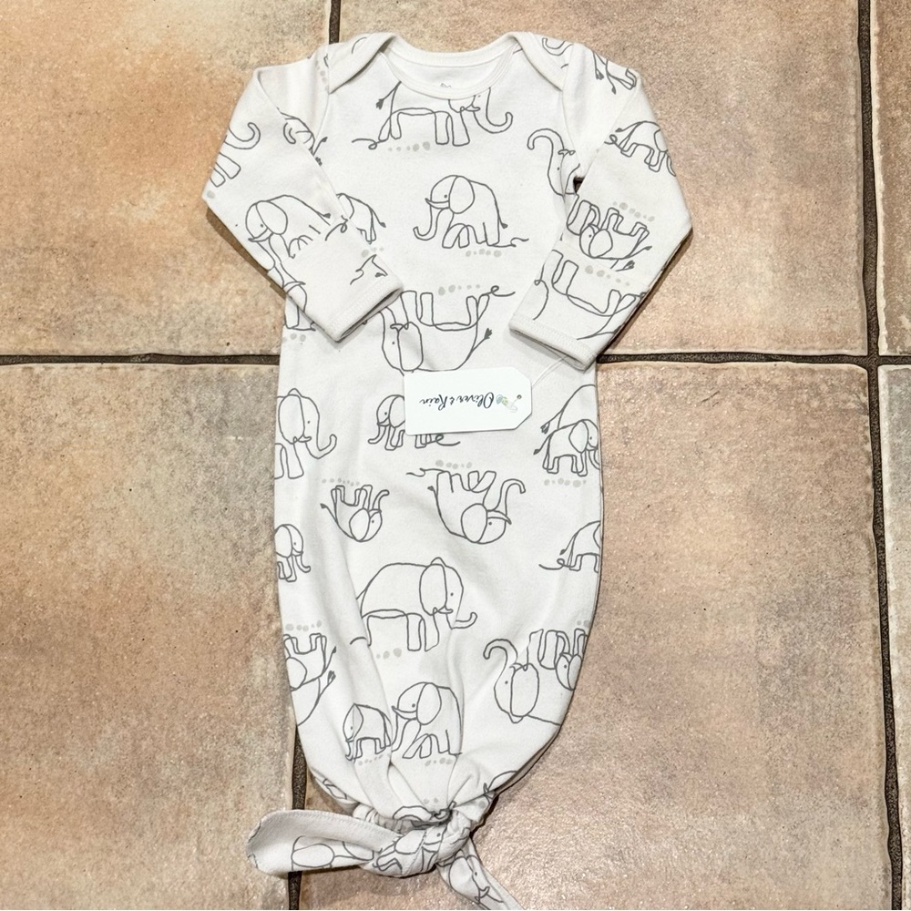 NWT Oliver & Rain Elephant Print Knotted Gown